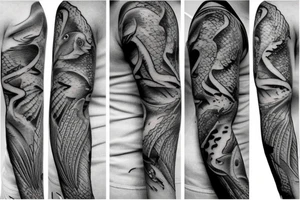 Fish in sea tattoo idea