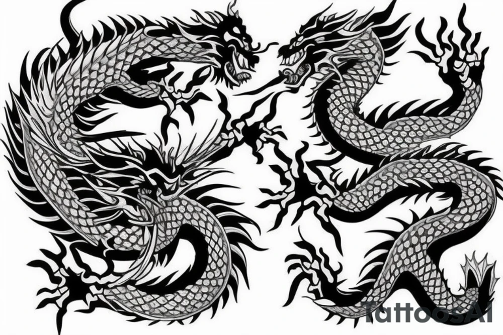 Sleeve hanya mask, dragon, japanese tower tattoo idea