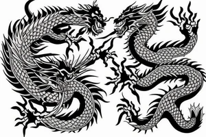 Sleeve hanya mask, dragon, japanese tower tattoo idea