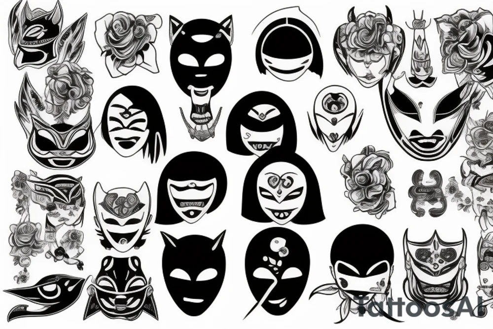 Hanya mask tattoo idea