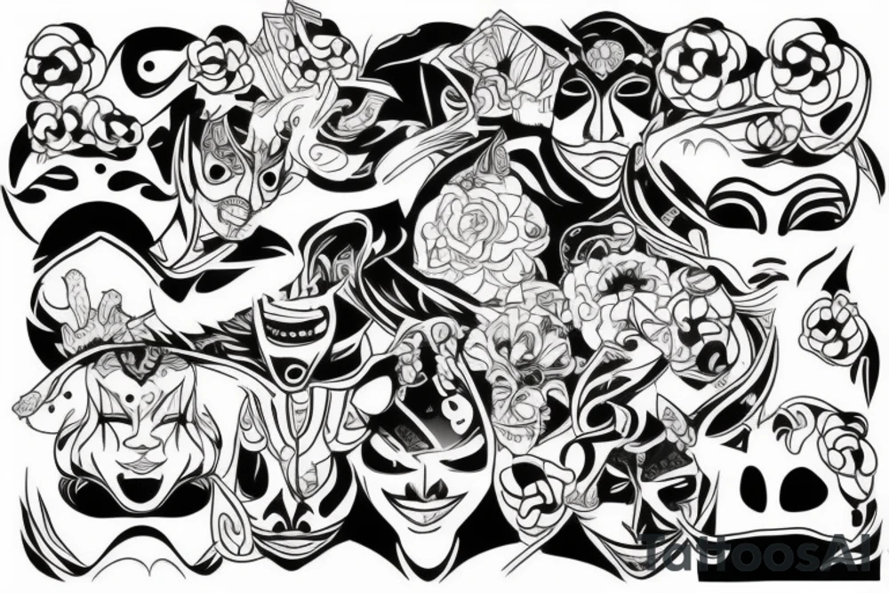 Hanya mask tattoo idea