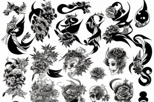 japanese leg style tattoo idea