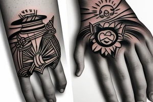 samurai hand tattoo idea