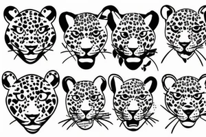 Leopard with hearts instead of stains tattoo idea