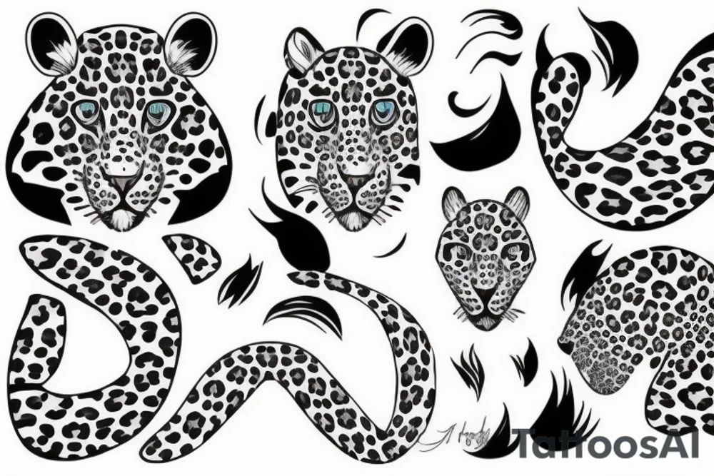 Leopard girl tattoo idea