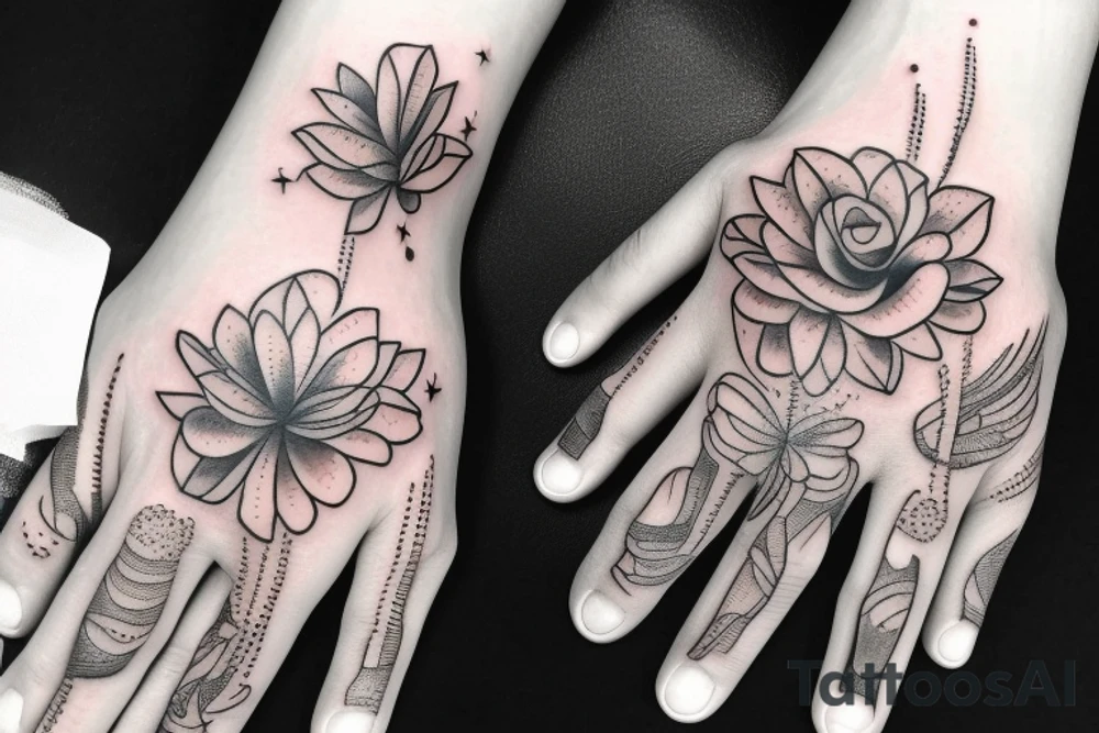 baby hand holding mother's finger tattoo idea