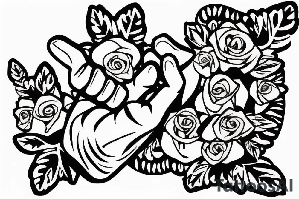 baby hand holding mother's finger tattoo idea