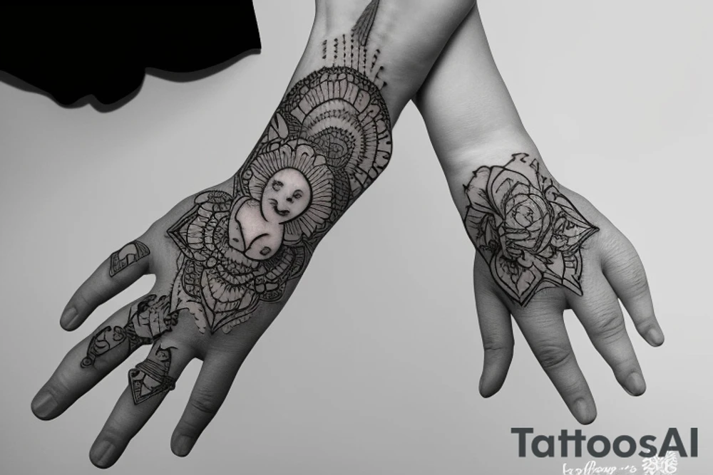 baby hand holding mother's finger tattoo idea