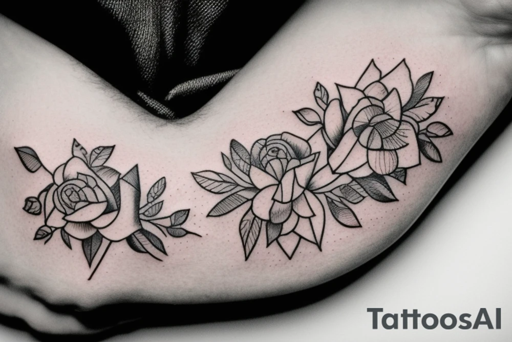 sketch of a tattoo, a small baby’s hand holds mom's finger tattoo idea