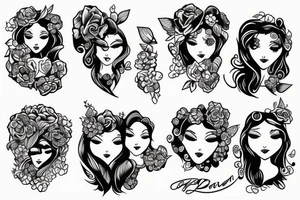 mother and daughter tattoo tattoo idea