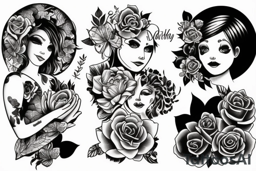 mother and daughter tattoo tattoo idea