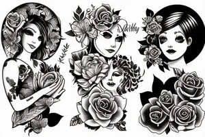 mother and daughter tattoo tattoo idea