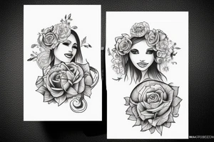 mother and daughter tattoo tattoo idea