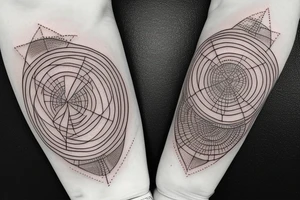 Crop circle combined with pulsar map tattoo idea