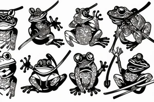 Frog samurai tattoo idea