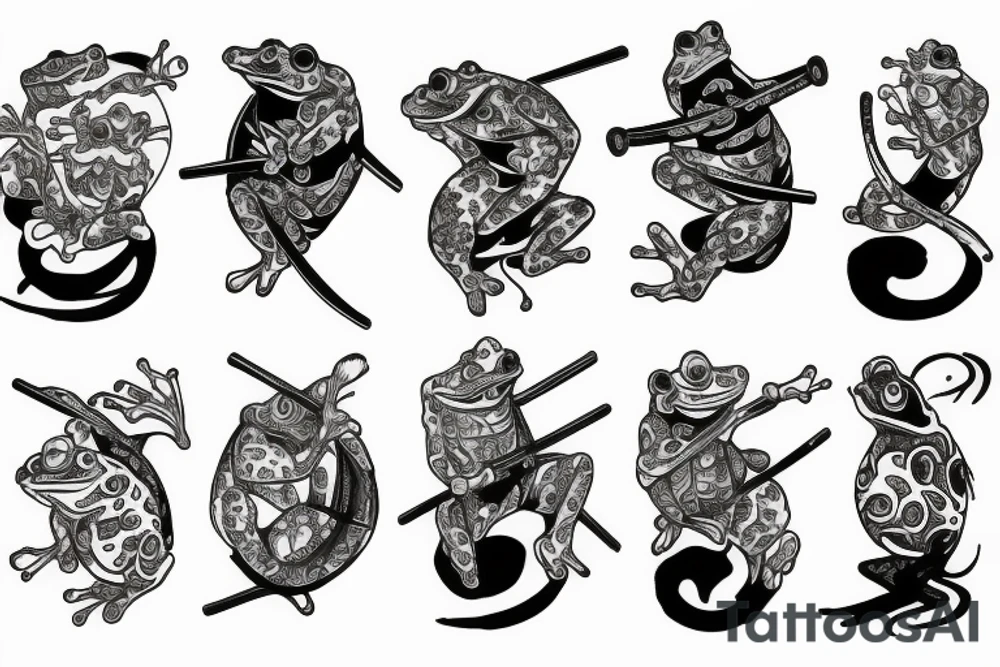 Frog samurai tattoo idea