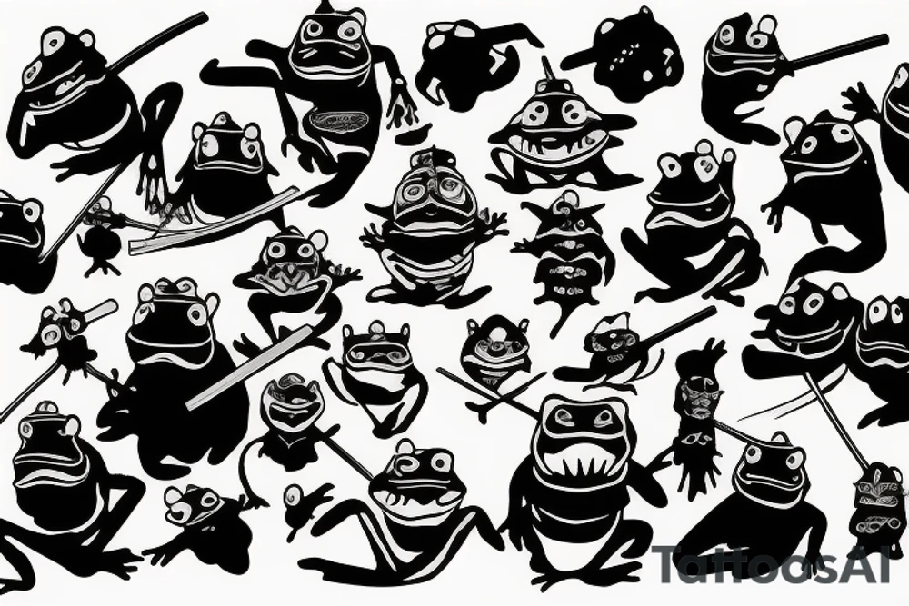 Frog samurai tattoo idea