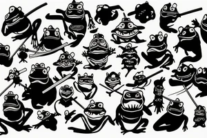 Frog samurai tattoo idea