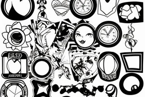 Cracked mirror tattoo idea