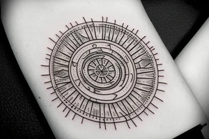 Basic crop circle alien symbol tattoo idea