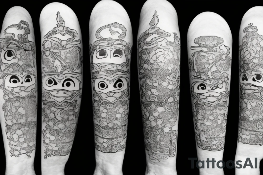 Samurai frog tattoo idea