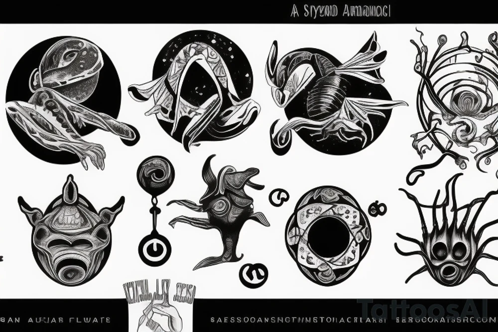 Alien symbology tattoo idea