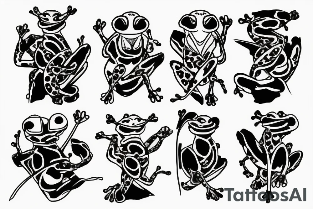 Samurai frog tattoo idea