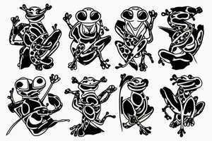 Samurai frog tattoo idea