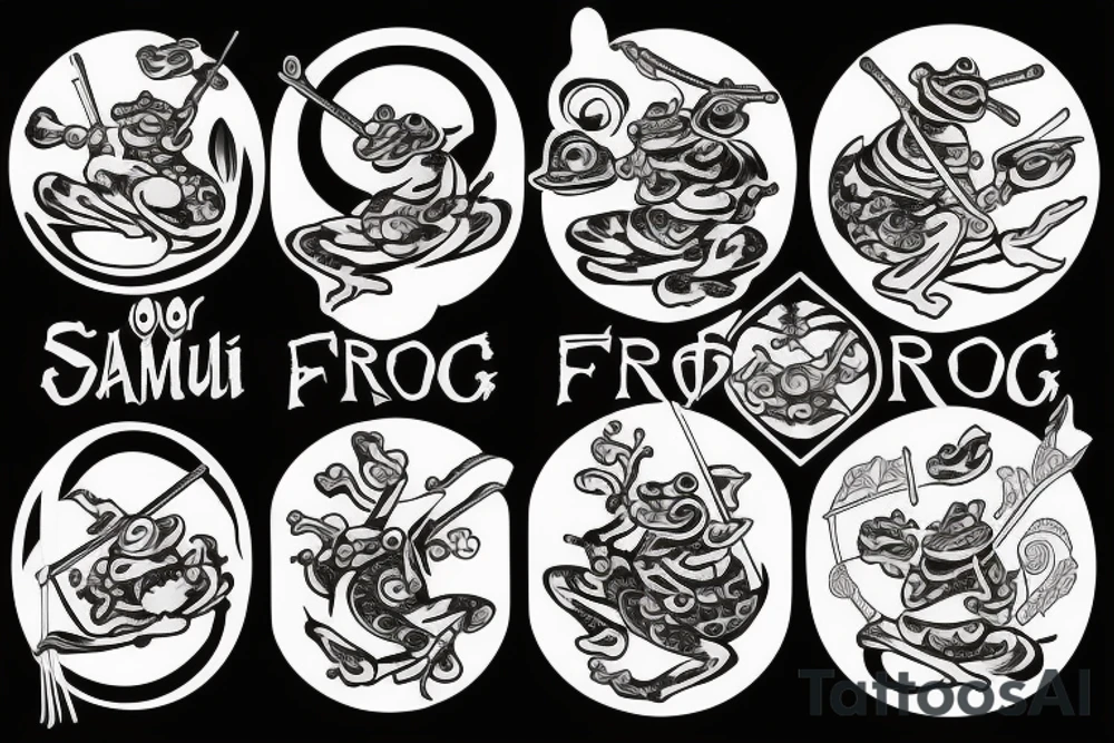 Samurai frog tattoo idea