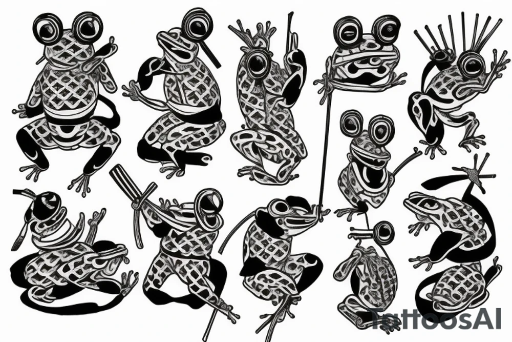 Samurai frog tattoo idea