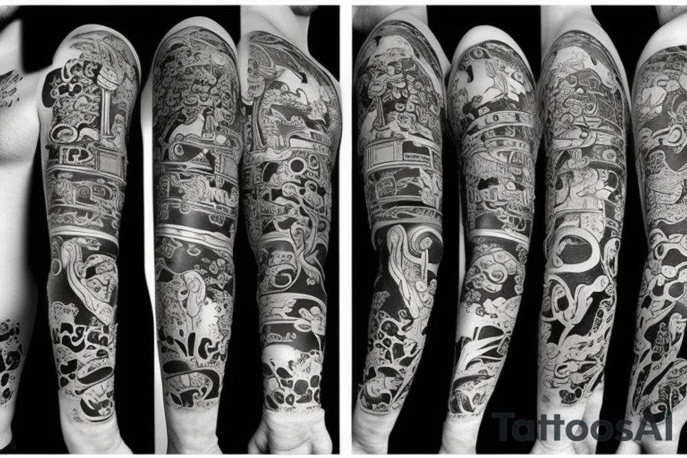Samurai with samurai sword tattoo idea