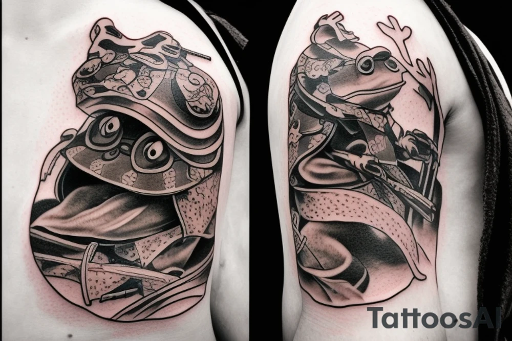 Frog samurai tattoo idea