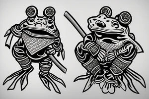 Frog samurai tattoo idea