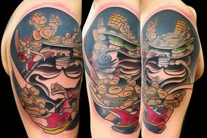 Samurai frog tattoo idea