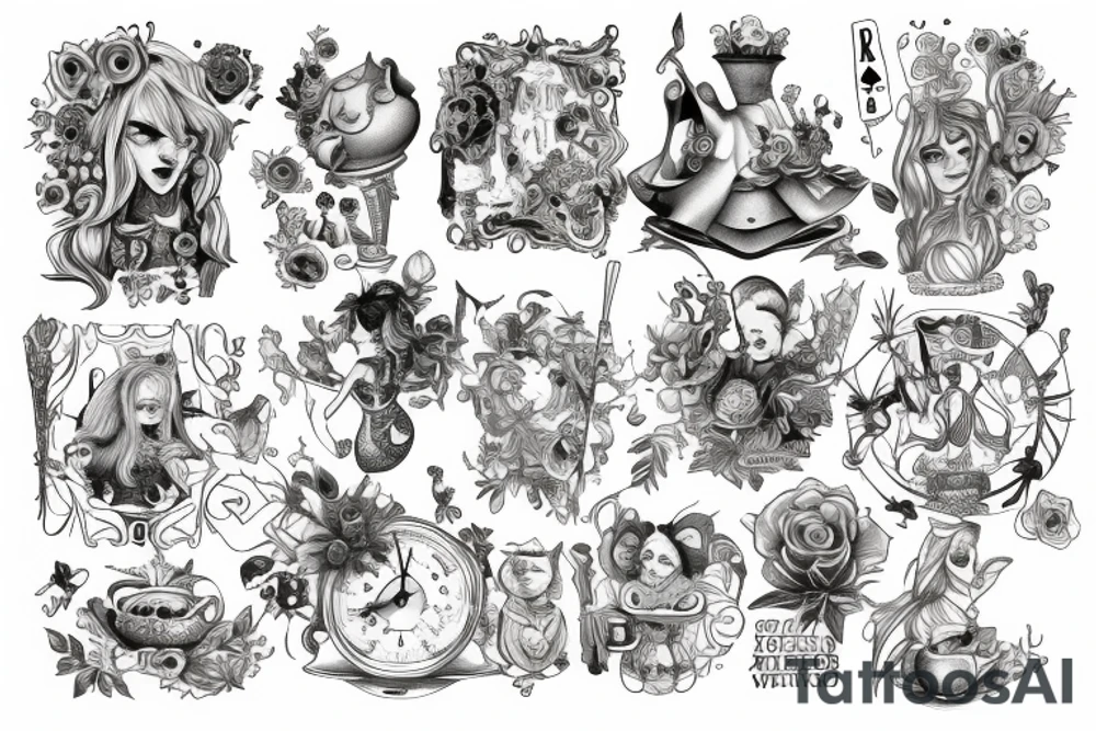 Alice in Wonderland tattoo idea