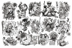 Alice in Wonderland tattoo idea