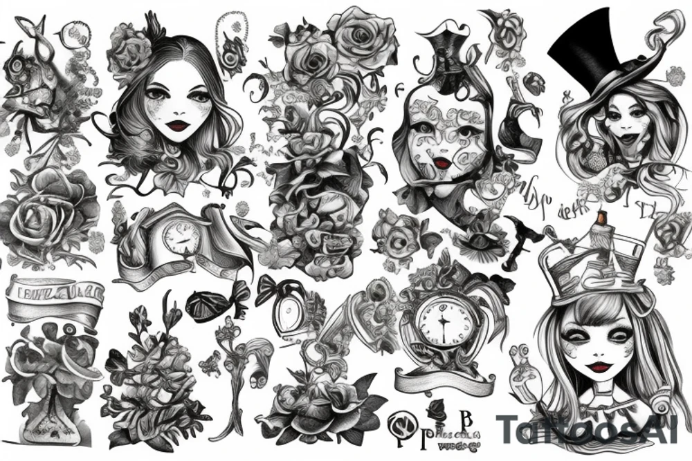 Alice in Wonderland tattoo idea