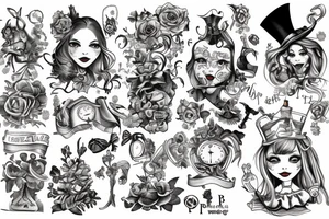 Alice in Wonderland tattoo idea