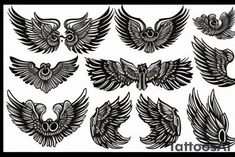 Angel wings tattoo idea