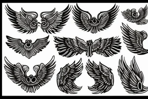 Angel wings tattoo idea