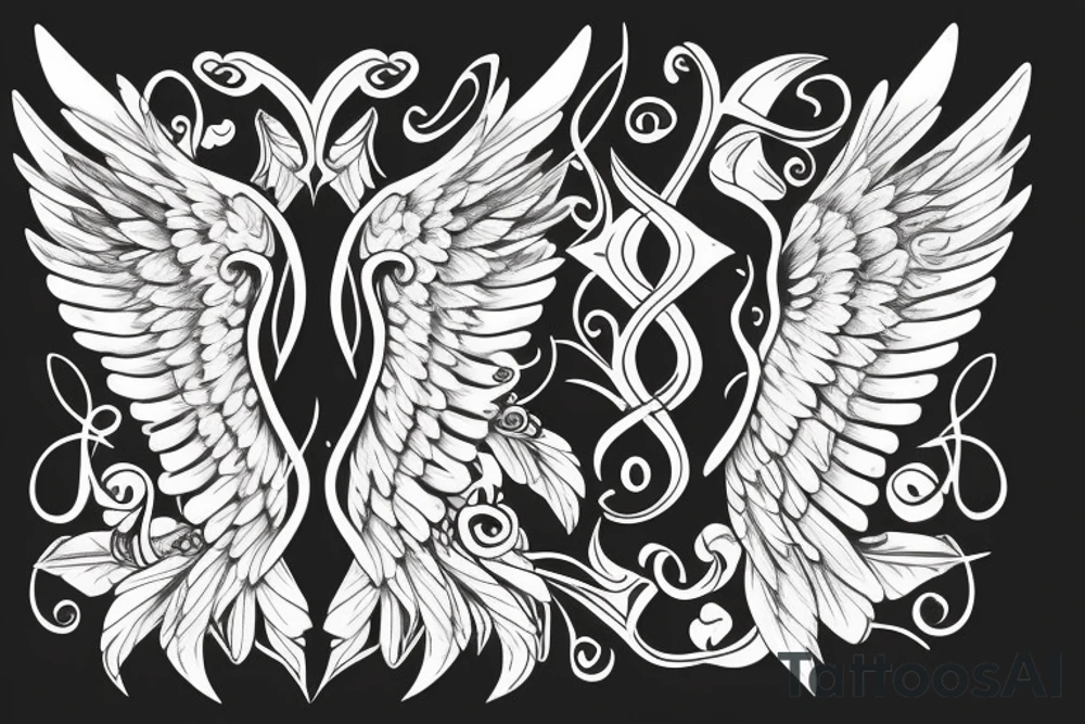 Angel wings tattoo idea