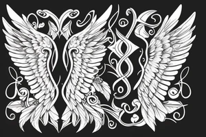Angel wings tattoo idea