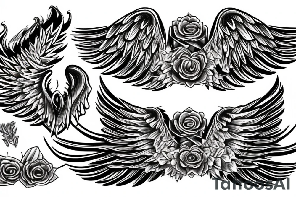 Angel wings tattoo idea