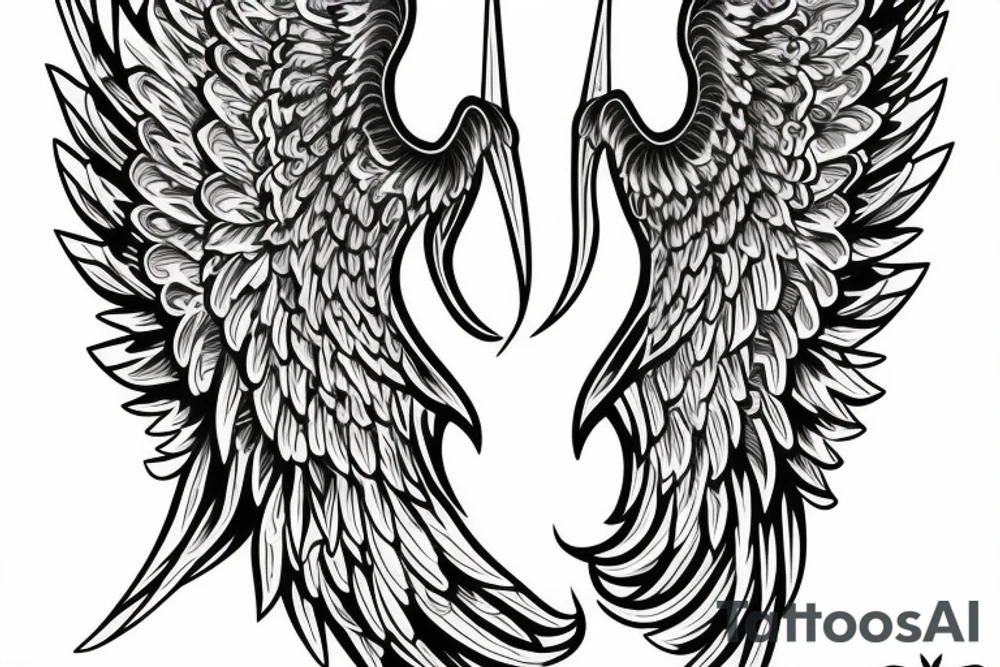 Angel wings tattoo idea