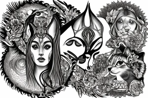 Cat sphinx tattoo idea