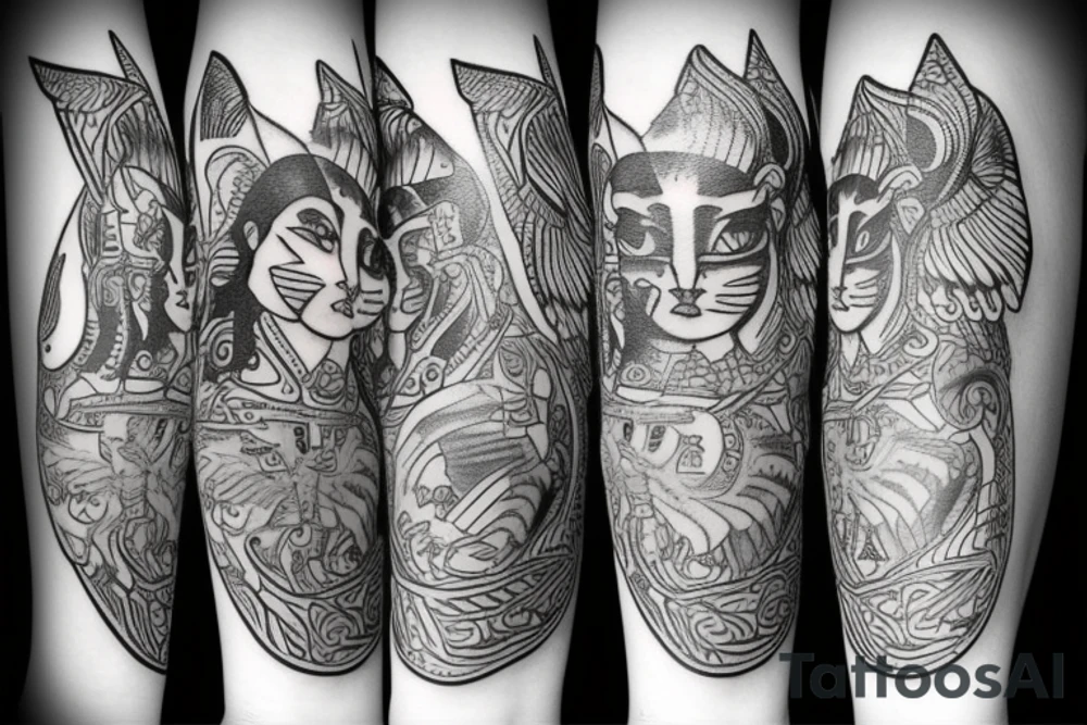 Cat sphinx tattoo idea