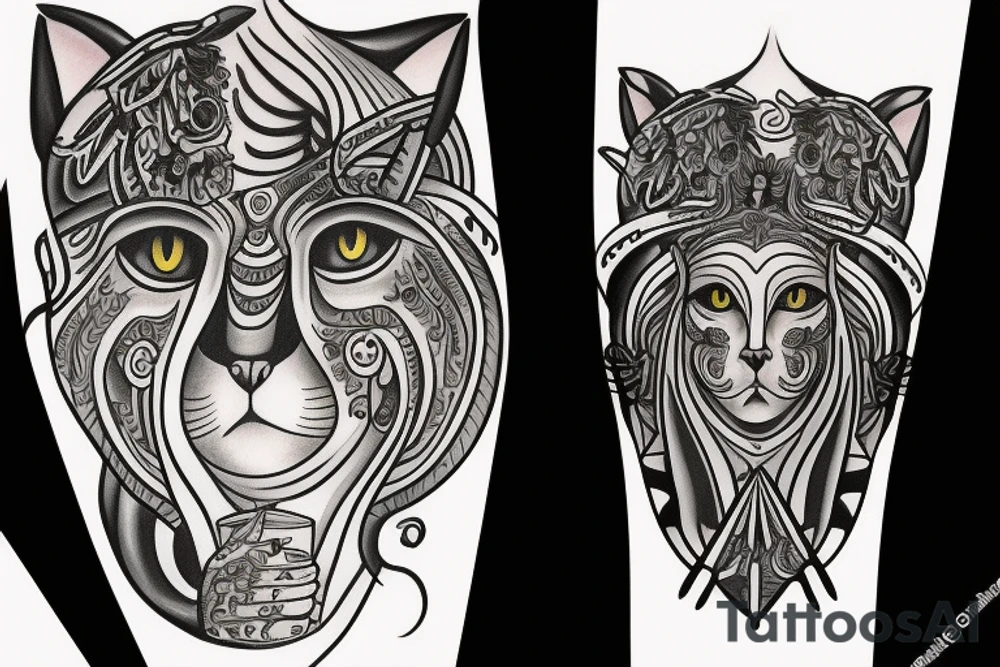 Cat sphinx tattoo idea