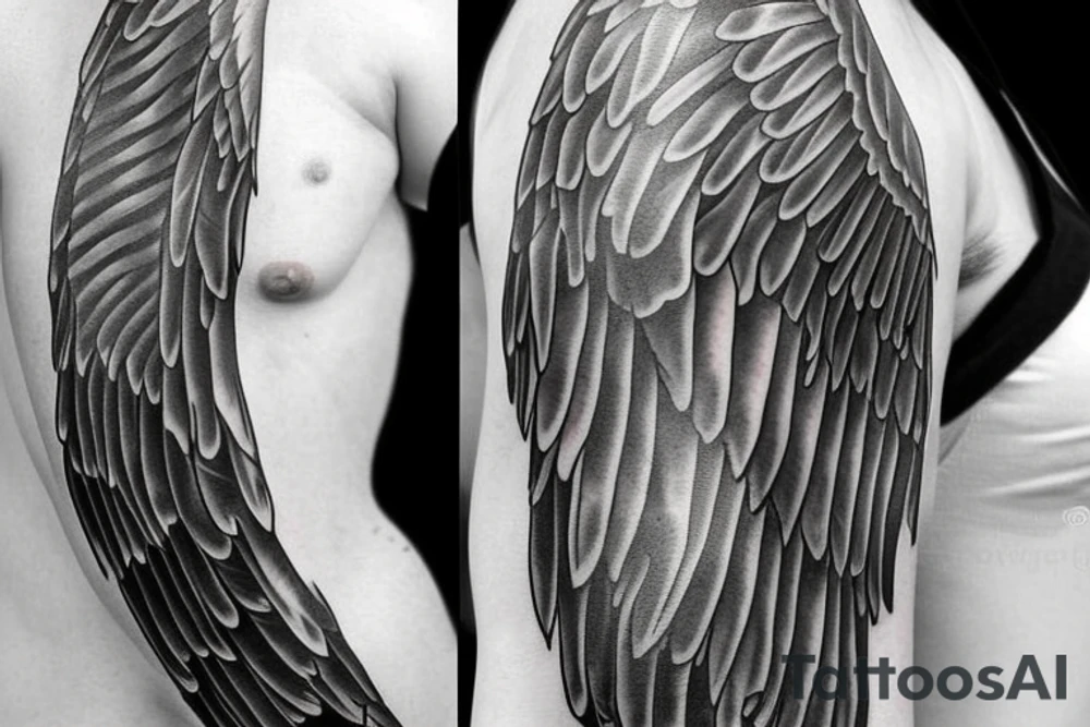 Angel wings tattoo idea