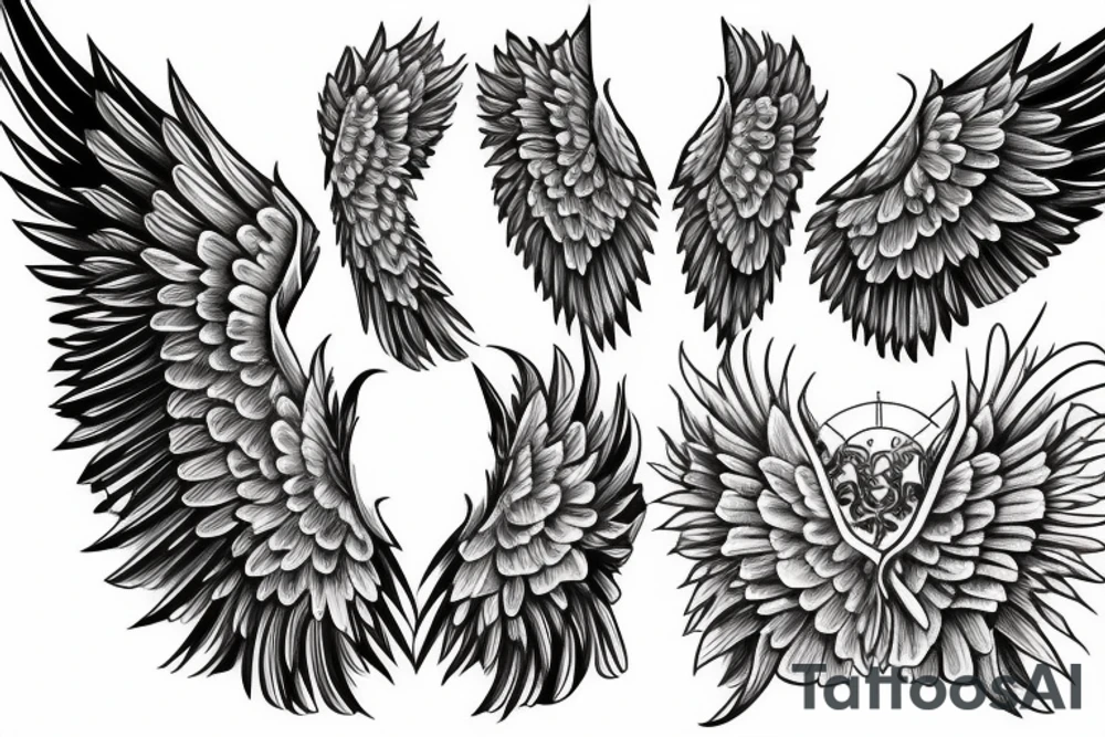Angel wings tattoo idea