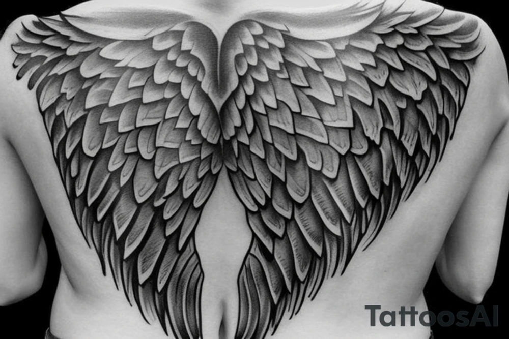 Angel wings
On back tattoo idea